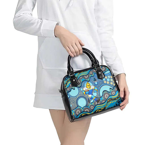 Gold Coast Titans Shoulder Handbag Aboriginal Dot Pattern - Rugby Mascot Heritage Pride