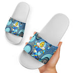 Gold Coast Titans Slide Sandals Aboriginal Dot Pattern - Rugby Mascot Heritage Pride