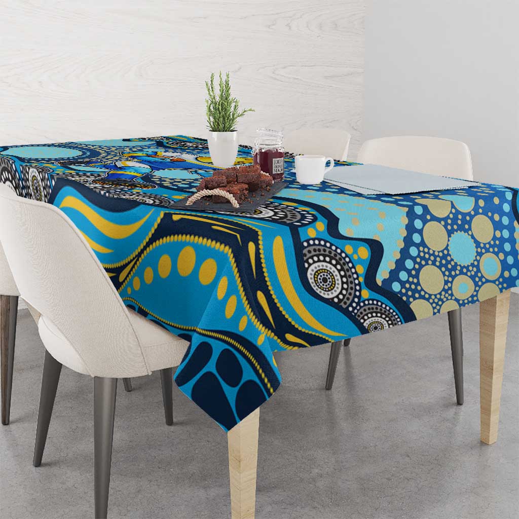 Gold Coast Titans Tablecloth Aboriginal Dot Pattern - Rugby Mascot Heritage Pride