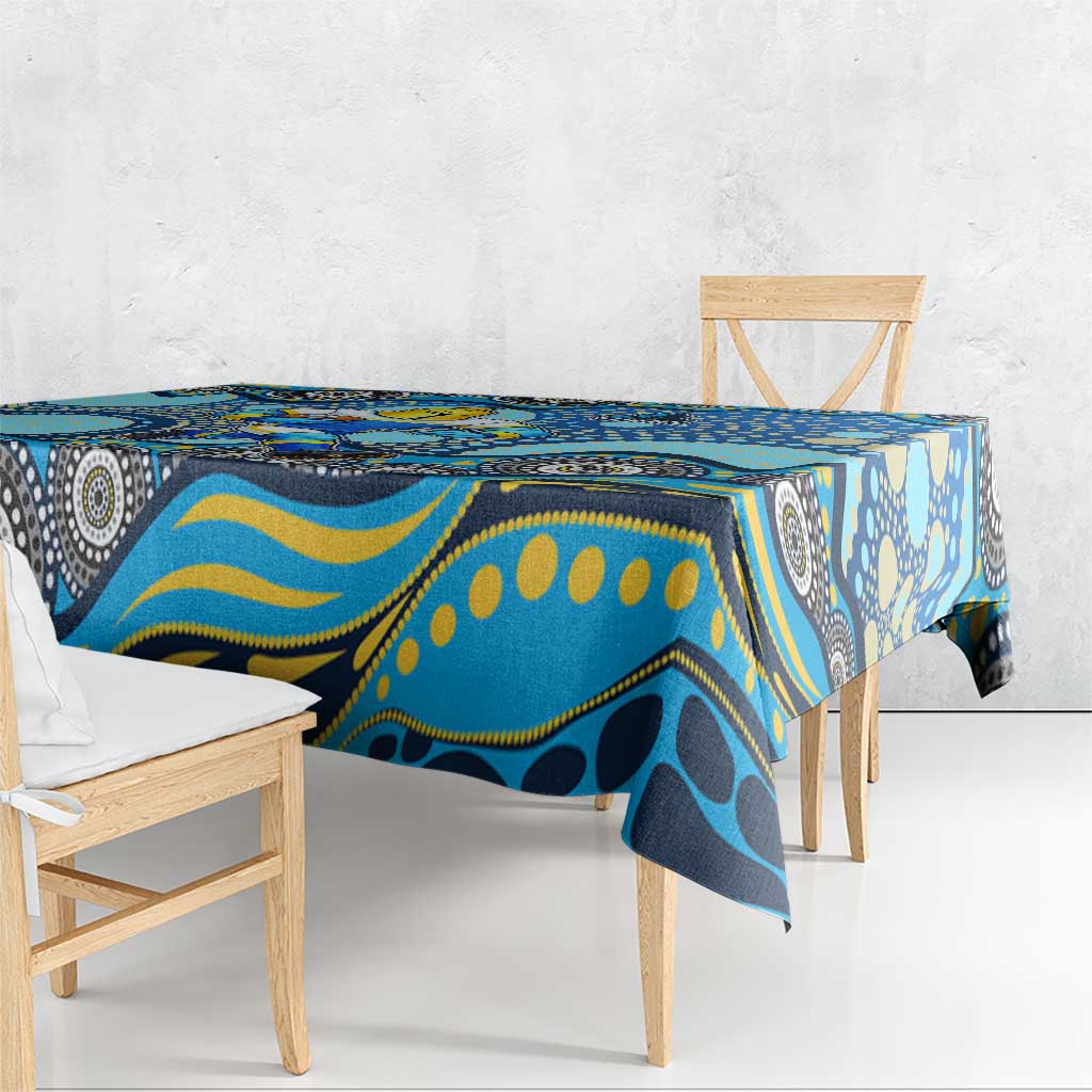 Gold Coast Titans Tablecloth Aboriginal Dot Pattern - Rugby Mascot Heritage Pride