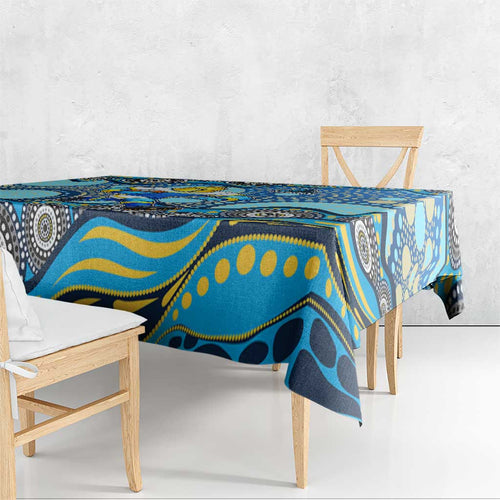 Gold Coast Titans Tablecloth Aboriginal Dot Pattern - Rugby Mascot Heritage Pride