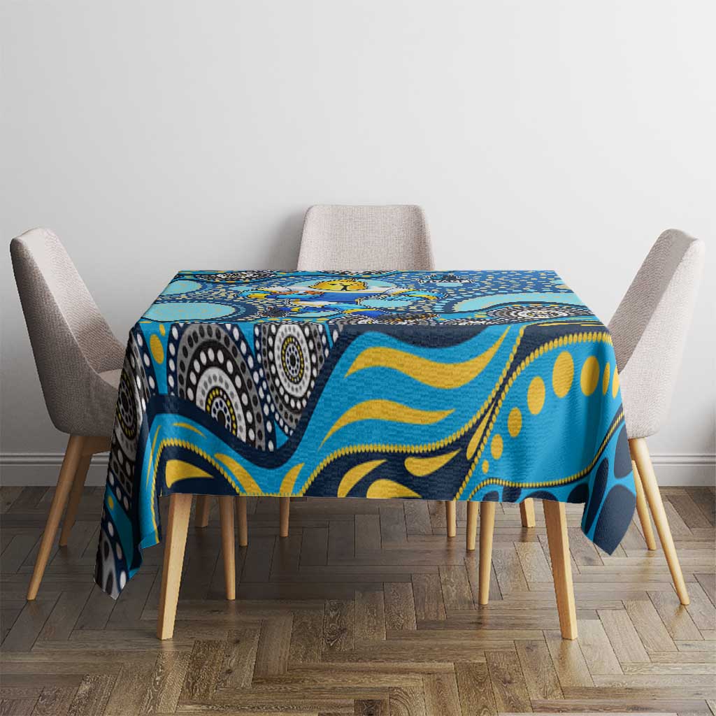 Gold Coast Titans Tablecloth Aboriginal Dot Pattern - Rugby Mascot Heritage Pride