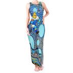Gold Coast Titans Tank Maxi Dress Aboriginal Dot Pattern - Rugby Mascot Heritage Pride