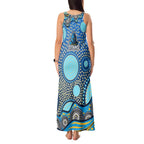 Gold Coast Titans Tank Maxi Dress Aboriginal Dot Pattern - Rugby Mascot Heritage Pride