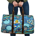 Gold Coast Titans Travel Bag Aboriginal Dot Pattern - Rugby Mascot Heritage Pride
