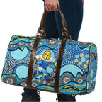 Gold Coast Titans Travel Bag Aboriginal Dot Pattern - Rugby Mascot Heritage Pride