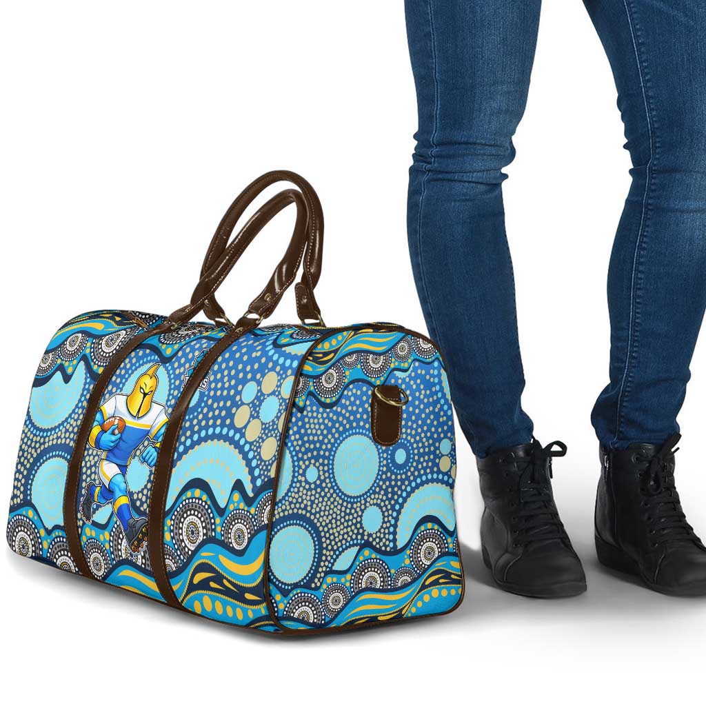 Gold Coast Titans Travel Bag Aboriginal Dot Pattern - Rugby Mascot Heritage Pride
