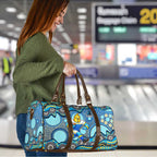 Gold Coast Titans Travel Bag Aboriginal Dot Pattern - Rugby Mascot Heritage Pride