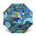 Gold Coast Titans Umbrella Aboriginal Dot Pattern - Rugby Mascot Heritage Pride