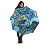 Gold Coast Titans Umbrella Aboriginal Dot Pattern - Rugby Mascot Heritage Pride
