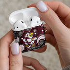 Manly Warringah Sea Eagles AirPods Case Aboriginal Dot Pattern - Rugby Mascot Heritage Pride