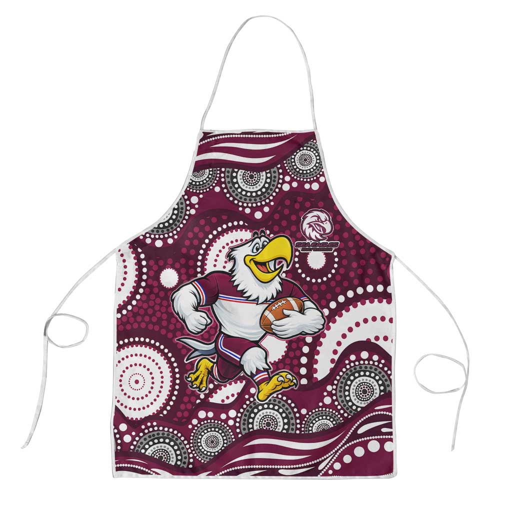 Manly Warringah Sea Eagles Apron Aboriginal Dot Pattern - Rugby Mascot Heritage Pride