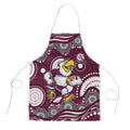 Manly Warringah Sea Eagles Apron Aboriginal Dot Pattern - Rugby Mascot Heritage Pride