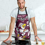 Manly Warringah Sea Eagles Apron Aboriginal Dot Pattern - Rugby Mascot Heritage Pride