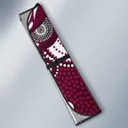 Manly Warringah Sea Eagles Auto Sun Shade Aboriginal Dot Pattern - Rugby Mascot Heritage Pride