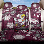 Manly Warringah Sea Eagles Back Car Seat Cover Aboriginal Dot Pattern - Rugby Mascot Heritage Pride