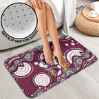 Manly Warringah Sea Eagles Bathroom Set Aboriginal Dot Pattern - Rugby Mascot Heritage Pride