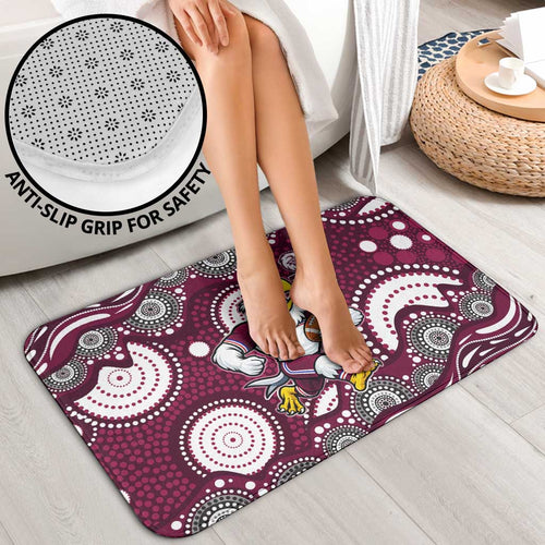 Manly Warringah Sea Eagles Bathroom Set Aboriginal Dot Pattern - Rugby Mascot Heritage Pride