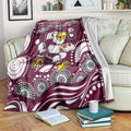 Manly Warringah Sea Eagles Blanket Aboriginal Dot Pattern - Rugby Mascot Heritage Pride