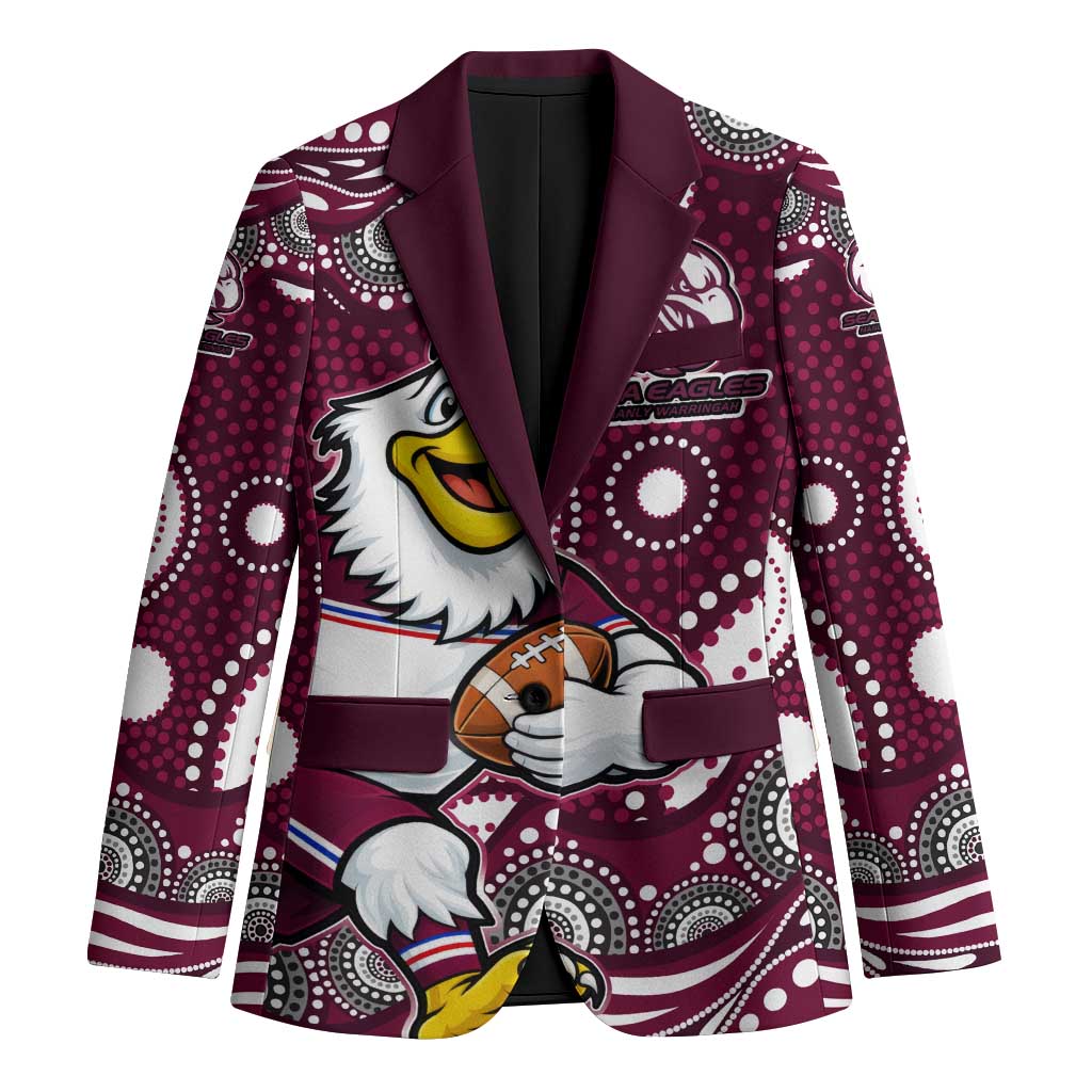 Manly Warringah Sea Eagles Blazer Aboriginal Dot Pattern - Rugby Mascot Heritage Pride