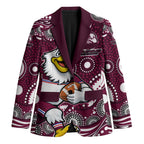 Manly Warringah Sea Eagles Blazer Aboriginal Dot Pattern - Rugby Mascot Heritage Pride