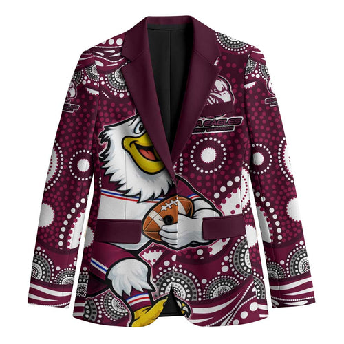 Manly Warringah Sea Eagles Blazer Aboriginal Dot Pattern - Rugby Mascot Heritage Pride