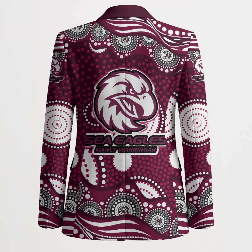 Manly Warringah Sea Eagles Blazer Aboriginal Dot Pattern - Rugby Mascot Heritage Pride