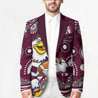 Manly Warringah Sea Eagles Blazer Aboriginal Dot Pattern - Rugby Mascot Heritage Pride