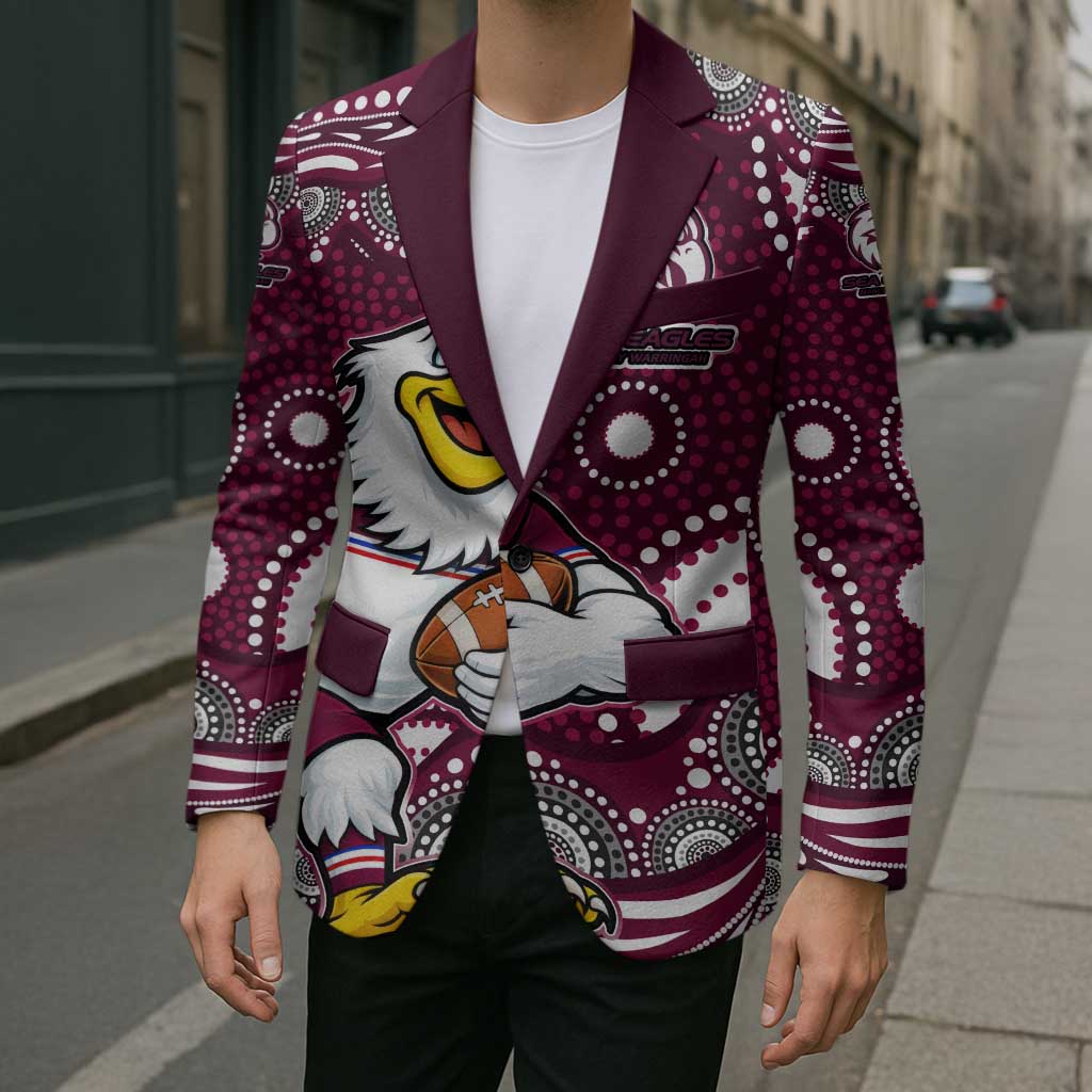 Manly Warringah Sea Eagles Blazer Aboriginal Dot Pattern - Rugby Mascot Heritage Pride