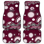 Manly Warringah Sea Eagles Car Mats Aboriginal Dot Pattern - Rugby Mascot Heritage Pride