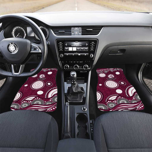 Manly Warringah Sea Eagles Car Mats Aboriginal Dot Pattern - Rugby Mascot Heritage Pride