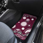 Manly Warringah Sea Eagles Car Mats Aboriginal Dot Pattern - Rugby Mascot Heritage Pride