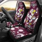 Manly Warringah Sea Eagles Car Seat Cover Aboriginal Dot Pattern - Rugby Mascot Heritage Pride