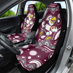 Manly Warringah Sea Eagles Car Seat Cover Aboriginal Dot Pattern - Rugby Mascot Heritage Pride