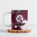 Manly Warringah Sea Eagles Ceramic Mug Aboriginal Dot Pattern - Rugby Mascot Heritage Pride