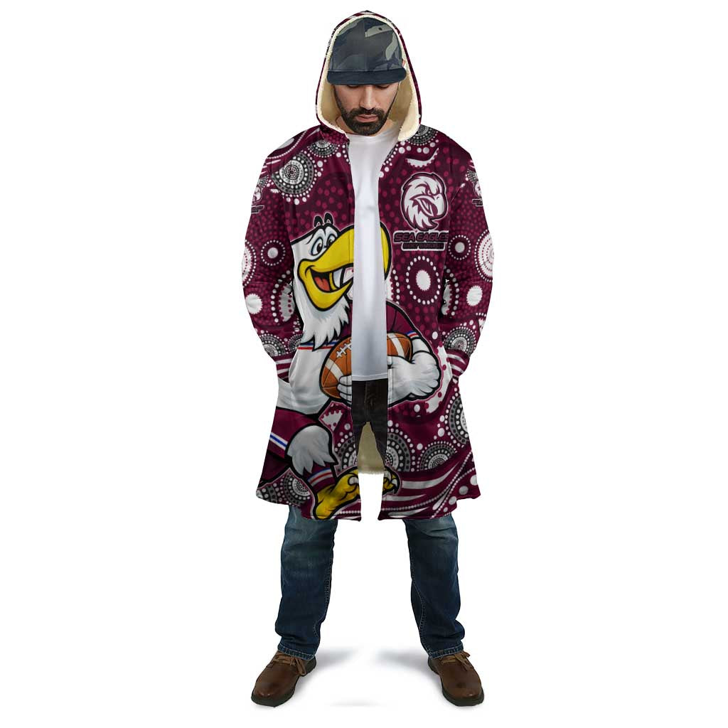 Manly Warringah Sea Eagles Cloak Aboriginal Dot Pattern - Rugby Mascot Heritage Pride