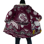 Manly Warringah Sea Eagles Cloak Aboriginal Dot Pattern - Rugby Mascot Heritage Pride