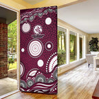 Manly Warringah Sea Eagles Door Cover Aboriginal Dot Pattern - Rugby Mascot Heritage Pride