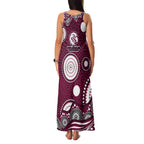 Manly Warringah Sea Eagles Family Matching Tank Maxi Dress and Hawaiian Shirt Aboriginal Dot Pattern - Rugby Mascot Heritage Pride