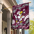 Manly Warringah Sea Eagles Garden Flag Aboriginal Dot Pattern - Rugby Mascot Heritage Pride