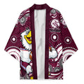 Manly Warringah Sea Eagles Kimono Aboriginal Dot Pattern - Rugby Mascot Heritage Pride