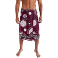 Manly Warringah Sea Eagles Lavalava Aboriginal Dot Pattern - Rugby Mascot Heritage Pride
