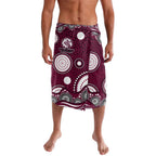 Manly Warringah Sea Eagles Lavalava Aboriginal Dot Pattern - Rugby Mascot Heritage Pride