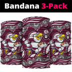 Manly Warringah Sea Eagles Neck Gaiter Aboriginal Dot Pattern - Rugby Mascot Heritage Pride