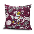 Manly Warringah Sea Eagles Pillow Cover Aboriginal Dot Pattern - Rugby Mascot Heritage Pride