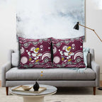 Manly Warringah Sea Eagles Pillow Cover Aboriginal Dot Pattern - Rugby Mascot Heritage Pride