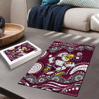 Manly Warringah Sea Eagles Puzzle Aboriginal Dot Pattern - Rugby Mascot Heritage Pride