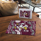 Manly Warringah Sea Eagles Puzzle Aboriginal Dot Pattern - Rugby Mascot Heritage Pride