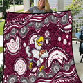 Manly Warringah Sea Eagles Quilt Aboriginal Dot Pattern - Rugby Mascot Heritage Pride