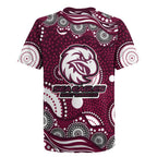 Manly Warringah Sea Eagles Rugby Jersey Aboriginal Dot Pattern - Rugby Mascot Heritage Pride
